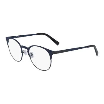 FERRAGAMO Metal Round Eyeglass Frames Unisex