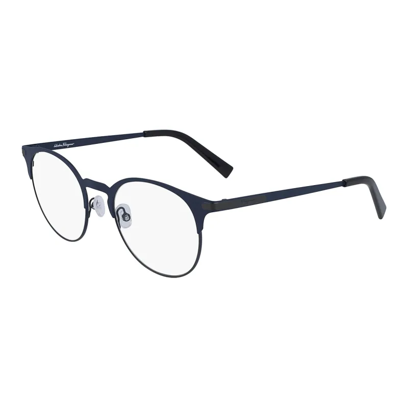 FERRAGAMO Metal Round Eyeglass Frames Unisex-0