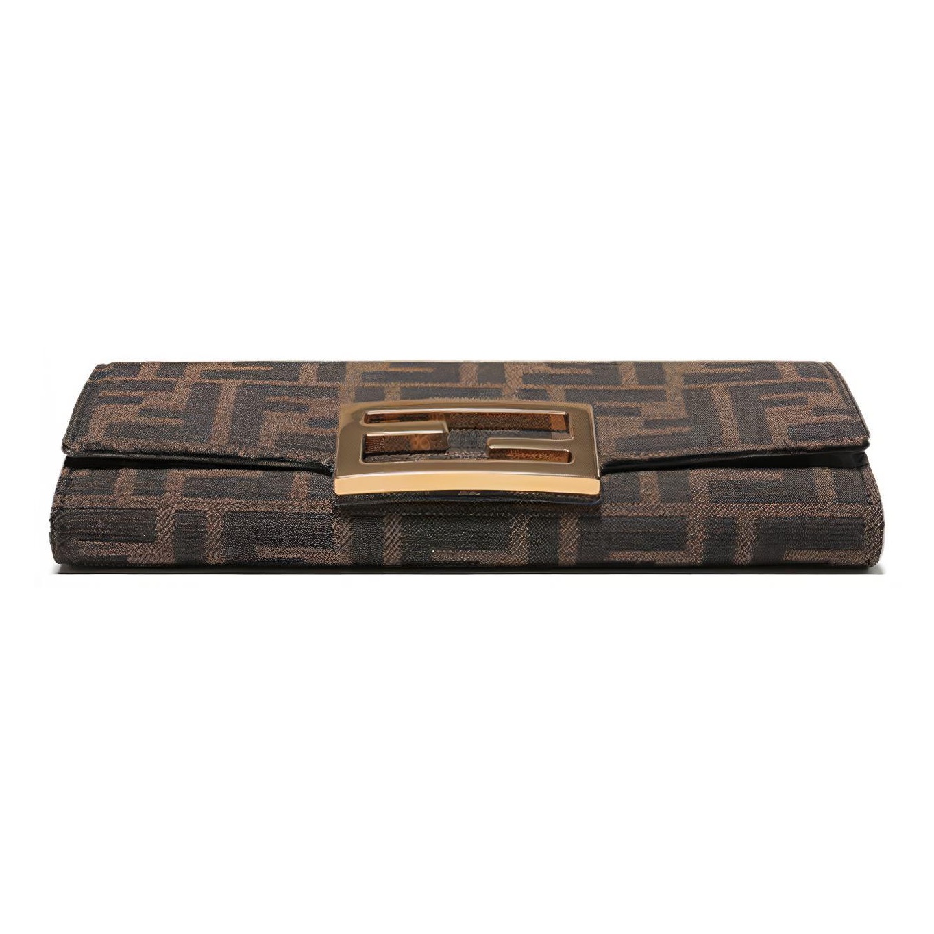 FENDI Canvas With Leather Small Square Bag Chain Wallet