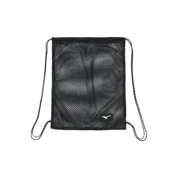 Mizuno Polyester Drawstring Bag Swim Bag Backpack Small Size Unisex Black