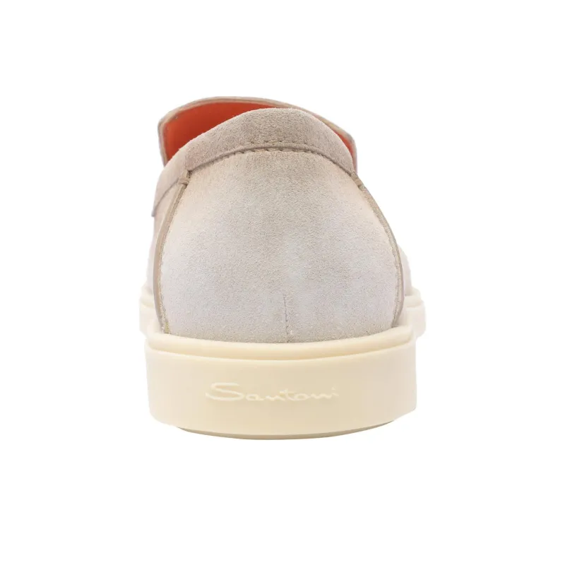 Santoni Almond Toe Slip On Loafers-4