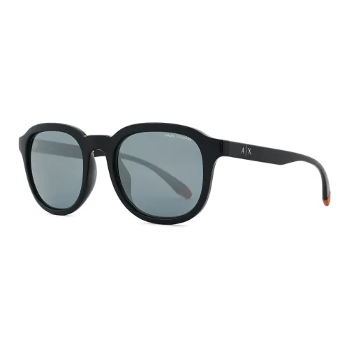 EMPORIO ARMANI Bio-Based Nylon Irregular Shape Sunglasses Men's Black