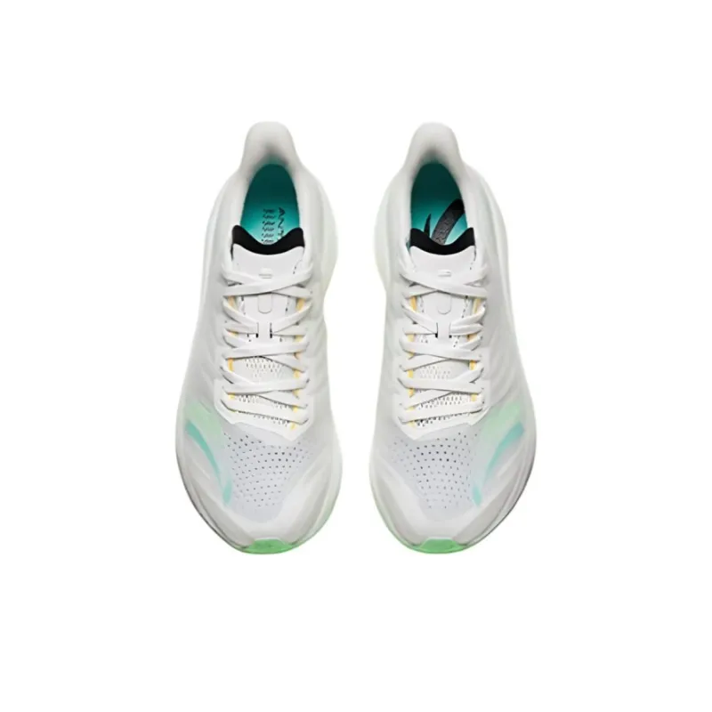 Anta MACH Mach 4.0 Cushioning Anti-Slip And Wear-Resistant Rebound Low-Top Running Shoes Men's White Green-1