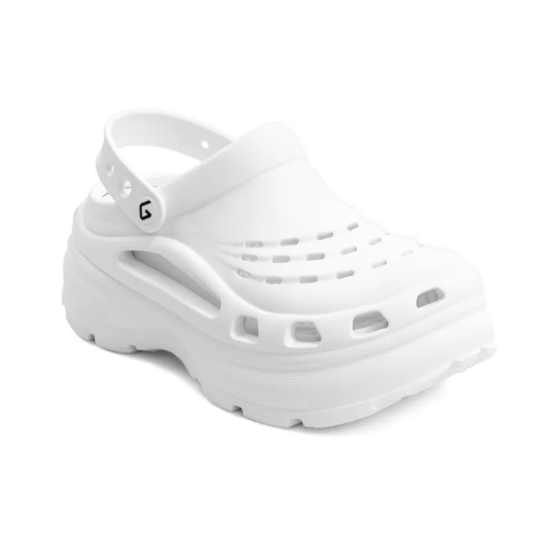 GOTO Bibo Clogs Women's Iridescent White-2