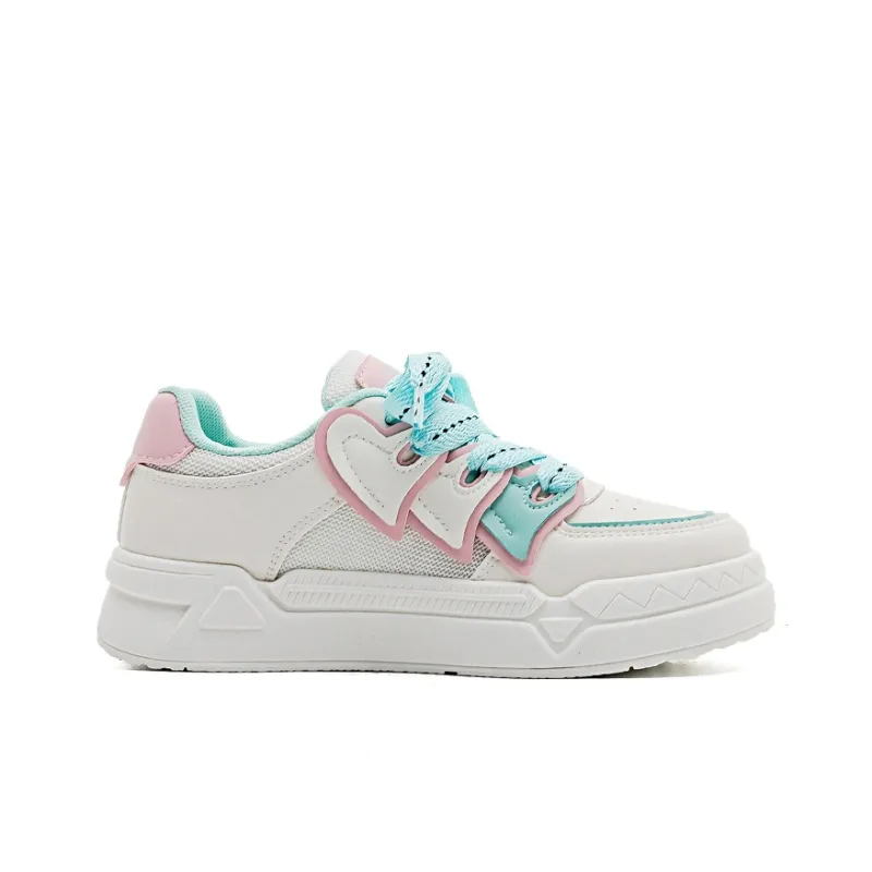 RENBEN Height Increasing Balance Wear-Resistant Low-Top Skateboard Shoes Women's-1