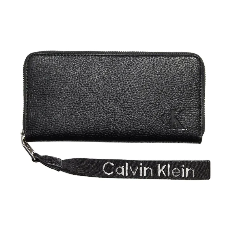 CK/Calvin Klein Polyurethane Wallet Women's Black-0