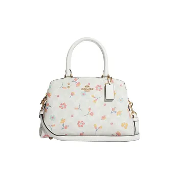 COACH Lillie Cow Leather Handbag, Shoulder Bag, Crossbody Bag Medium Size Women's White