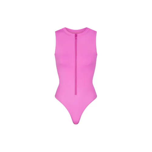 Skims One-Piece Swimsuits Women's Neon Orchid/Neon Orchid Flower