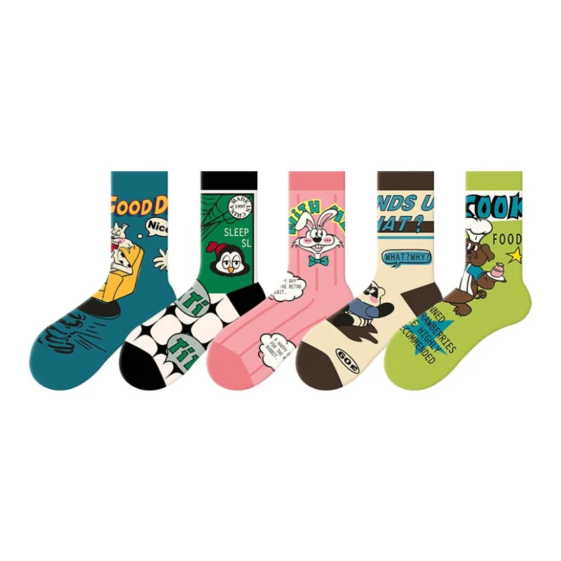 RUMEE FOR Mid Calf Socks Unisex 5 Pack-0