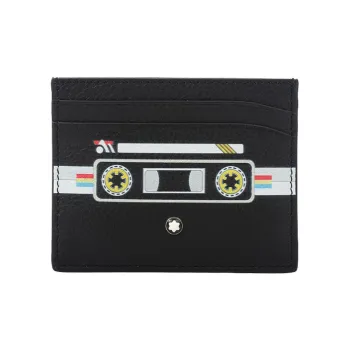 MONTBLANC Meisterstuck Leather Card Holder Card Holder Men's Black