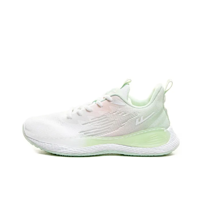 Warrior Anti Slip And Wear Resistant Breathable Low Top Casual Shoes Women's Pink Green-0