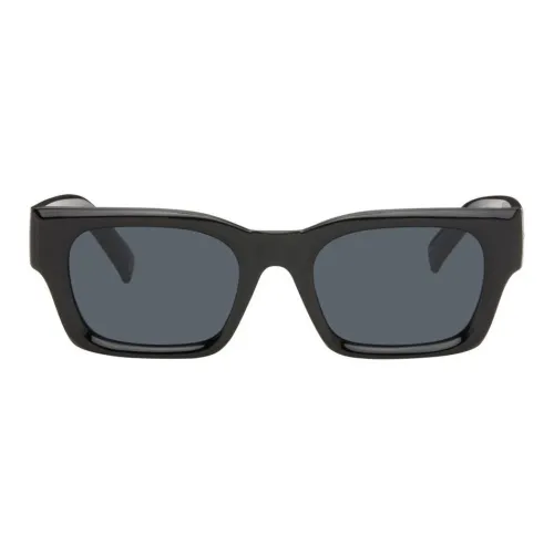 Le Specs Polymer Irregular Shape Sunglasses Unisex Black