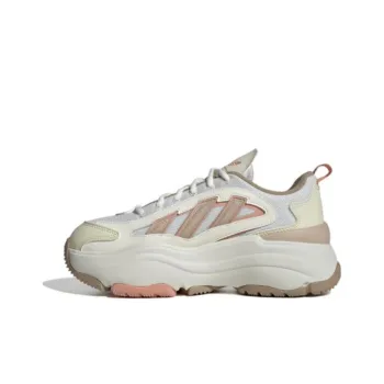 Adidas Originals OZGAIA Anti Slip Wear Resistant Low Top Chunky Sneakers Women's Beige Pink