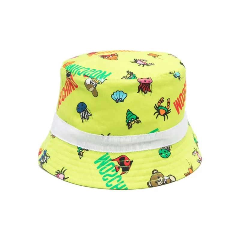MOSCHINO Teddy Bear Cotton Bucket Hat-1