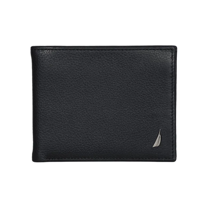 NAUTICA Leather Wallet Men's Pure Black-0
