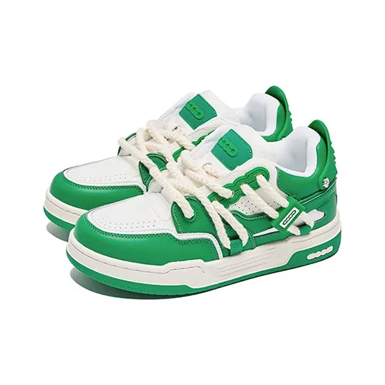 GOODBRAND Height Increasing Slip Resistant Mid Top Skateboard Shoes Unisex Zakka Green-4