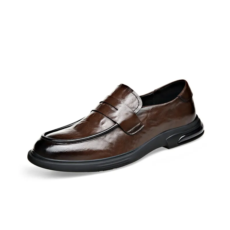 GZZ Men's Casual Shoes Men Low Top Black/Brown-9