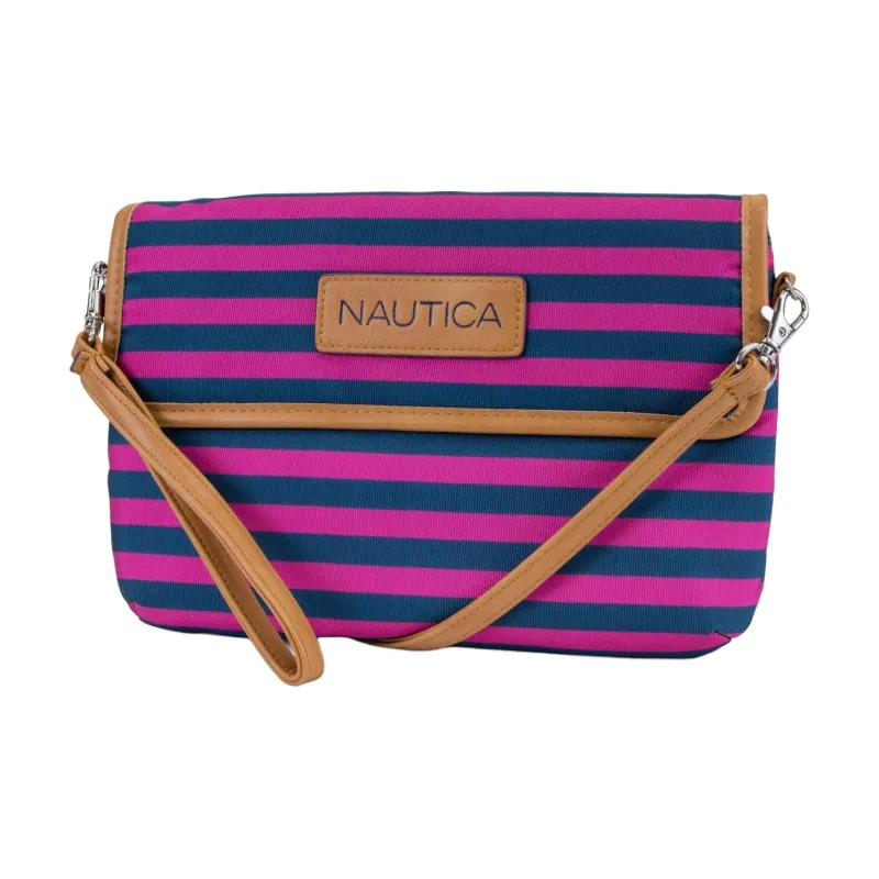 NAUTICA Nylon Clutches Shoulder Bag Crossbody Bag Women's Peacock Fish Grape Color-0