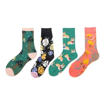 Flowers In Water SS24 Mid Calf Socks Men's 4 Pack