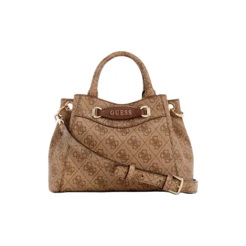 GUESS Canvas Coated With Artificial Leather Handbag Shoulder Bag Crossbody Bag Mini Women's Brown
