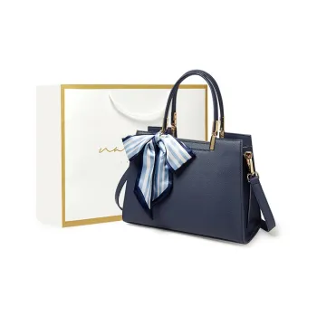 Narandu Cow Leather Synthetic Leather Handheld Bag Crossbody Bag Handbag Large Size Women's Blue/Red