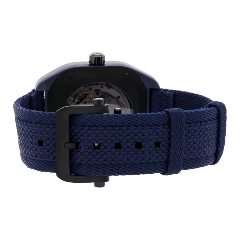 HERMES H08 Collection Wrist Watch Automatic Mechanical Movement Rubber Strap Blue Dial Men's W056950WW00-4