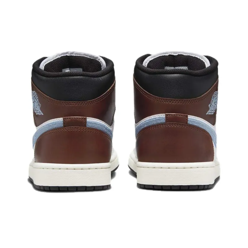 Jordan 1 Mid SE Brown Blue Grey-4