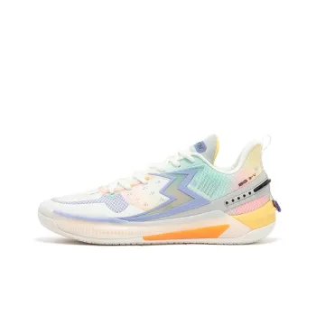 361° BIG3 5.0 Quick Basketball Shoes Unisex Low Top White/Yellow