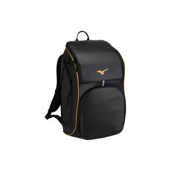 Mizuno Synthetic Leather Backpack Unisex Black & Gold