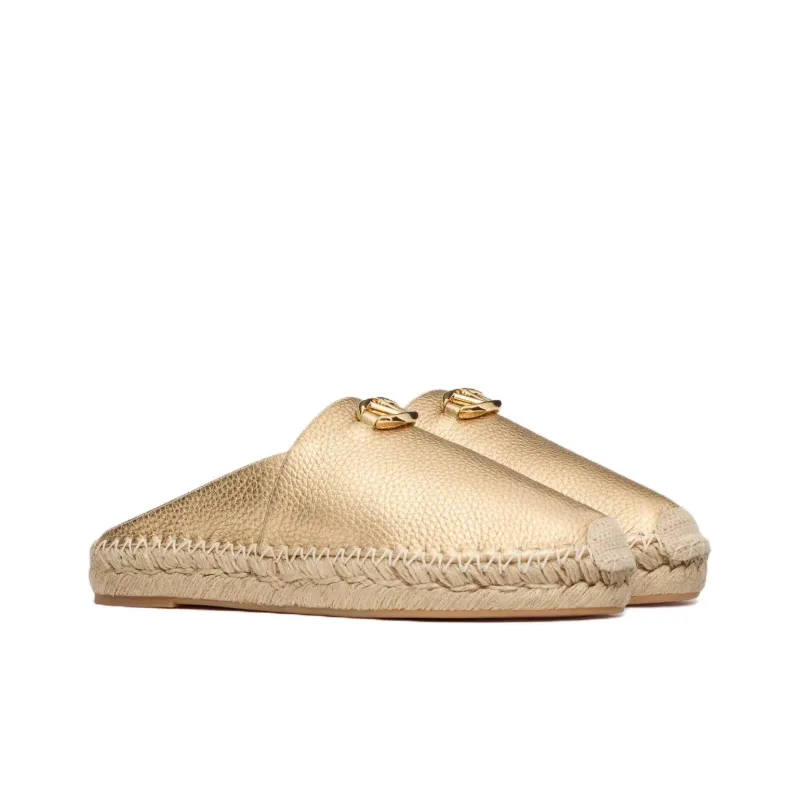 Valentino Garavani VLogo Metallic Leather Mules-2