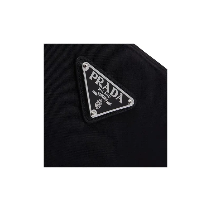 PRADA Nylon Clutch Regular Women's Black-6