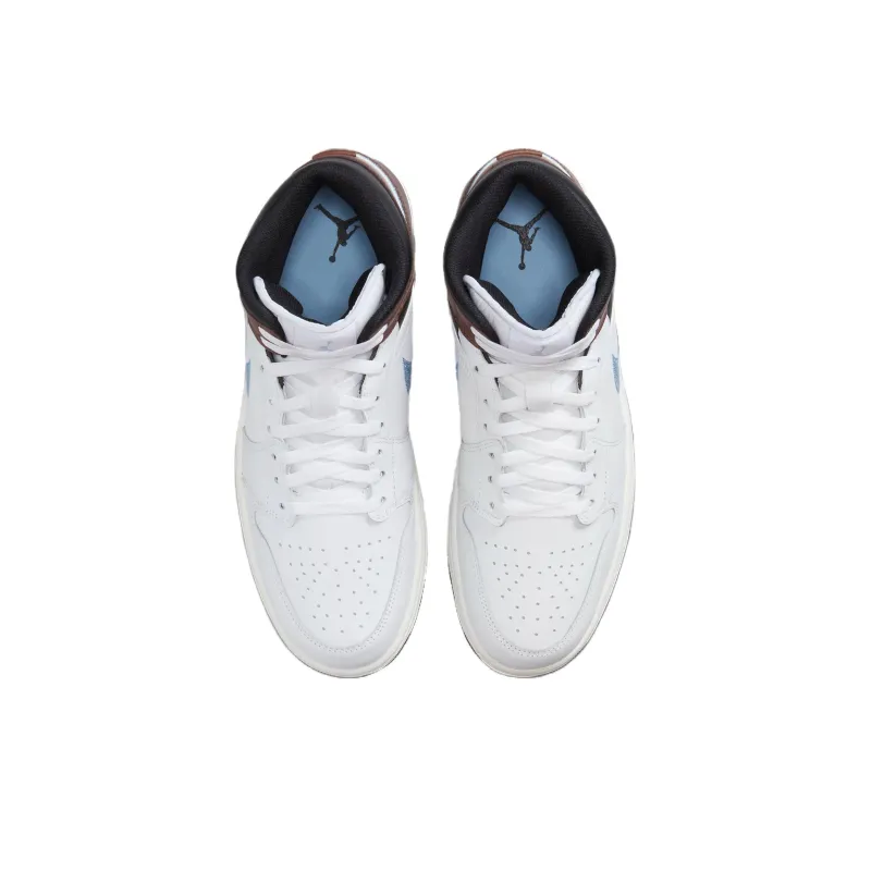 Jordan 1 Mid SE Brown Blue Grey-3