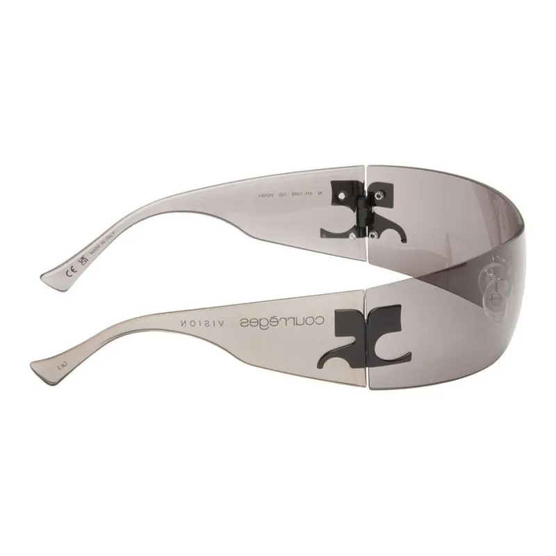 COURREGES Logo hinge Shield Sunglasses-1