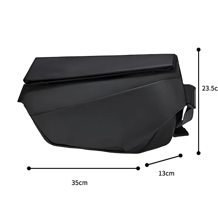 NINE NAIL Polyester Casual Crossbody Bag Sling Bag Fanny Pack Regular Unisex Black-5