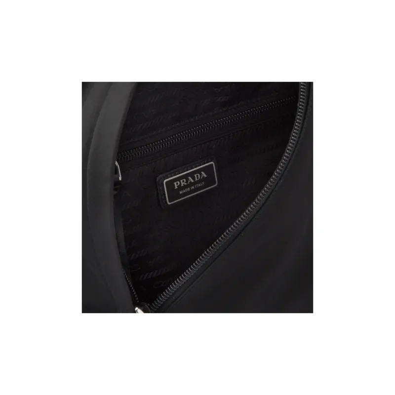 PRADA Recycled Nylon Sling Bag, Shoulder Bag, Crossbody Bag Men's Black-4