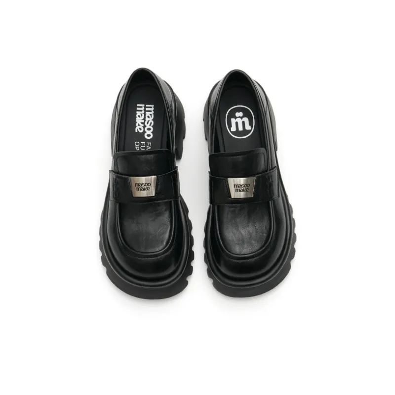 MASOOMAKE Chunky Heel Loafers 6cm Women's-2