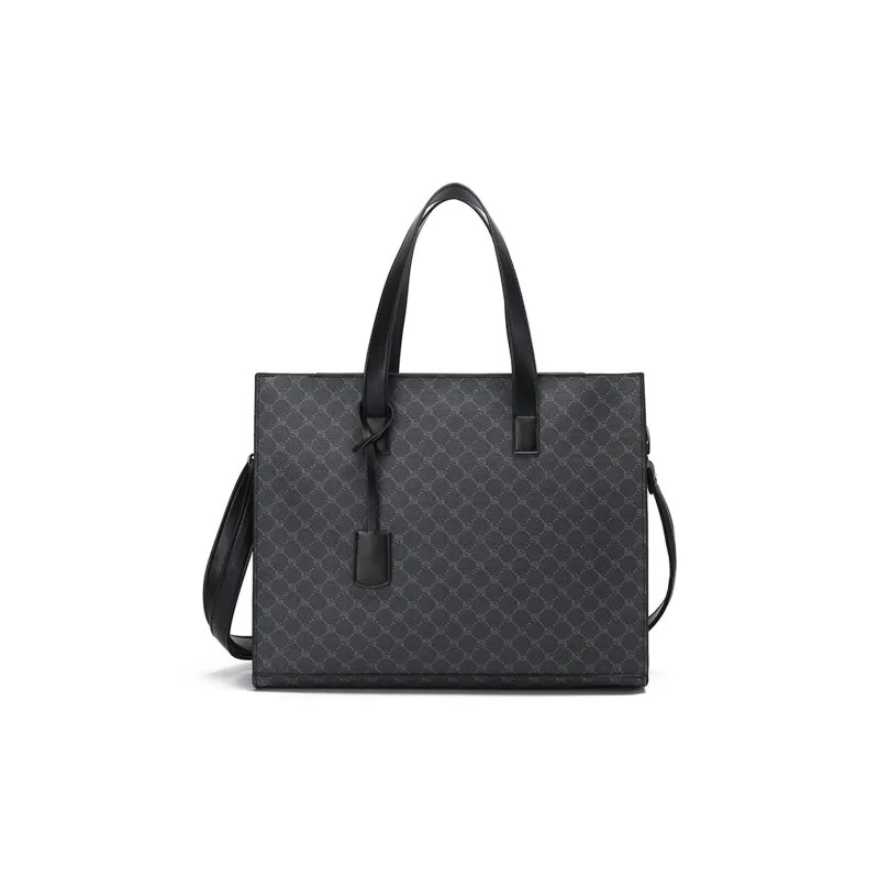 Old Man's Head PVC Shoulder Bag, Crossbody Bag, Handbag Women's Black-0