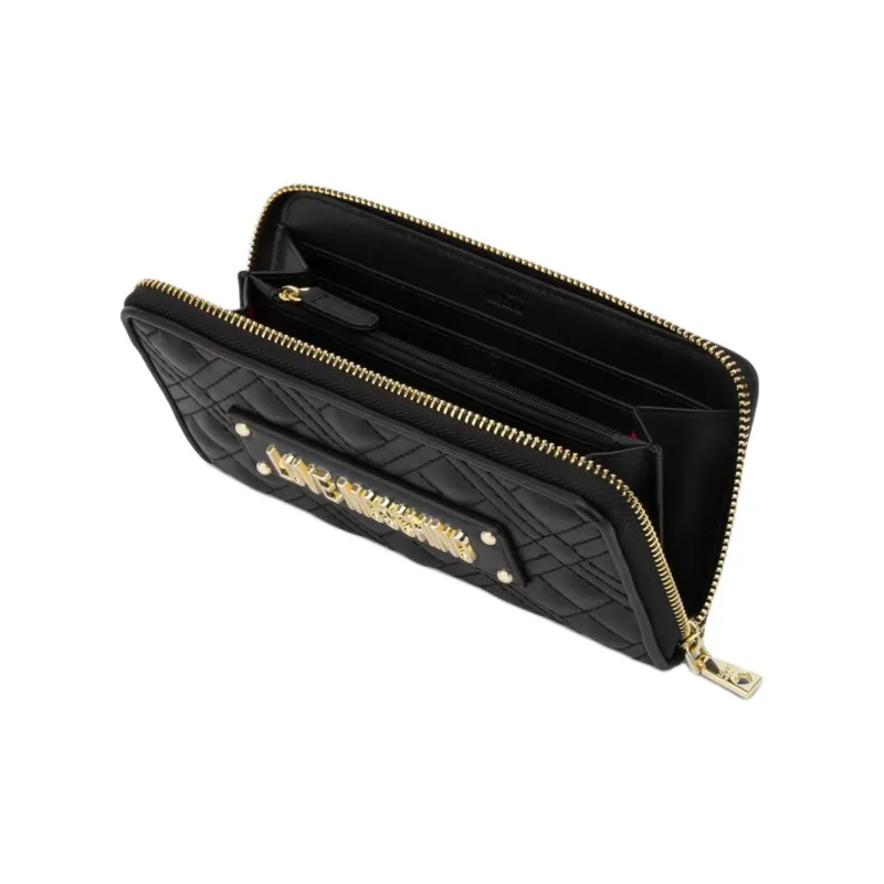 LOVE MOSCHINO Polyurethane Wallet Women's Black-2