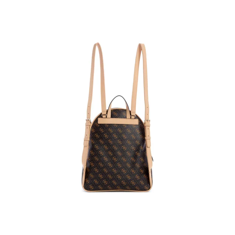 GUESS Artificial Leather Backpack Large Size Women's Brown-2