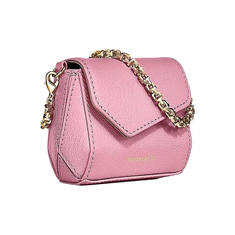 TIFFANY & CO. Tiffany T Leather Handbag Nano Women's Morganite Pink-1