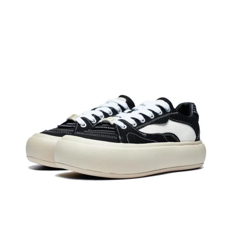 LiNing Low Top Sports Casual Shoes Women's Black White-3