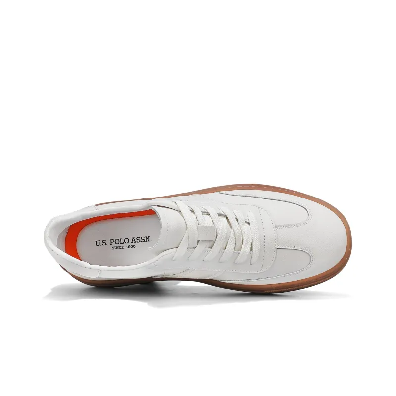 U.S. POLO ASSN. Minimalist Style German Army Trainers Height Increasing Lightweight Low Top Skateboard Shoes Men's-8