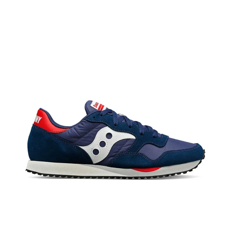 Saucony DXN Trainer Durable Breathable Low Top Running Shoes Men's Blue Red-1