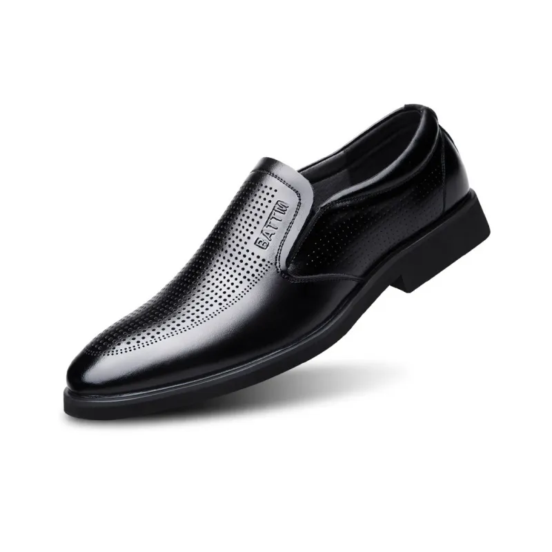 Batotem Dress Shoes Men Low Top Black/Brown-0