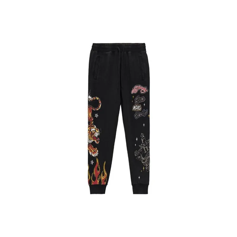 Ed Hardy SS24 Casual Pants Men's Black-1