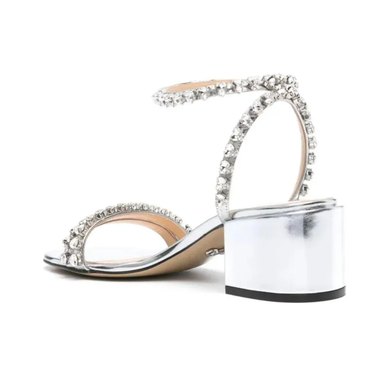MACH & MACH Audrey 55mm Metallic Sandals-3