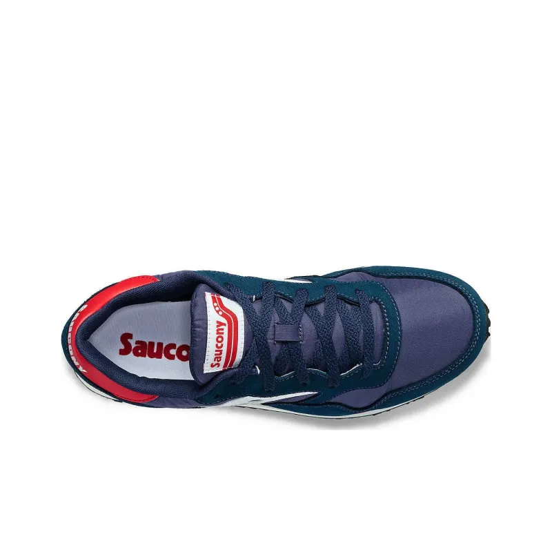 Saucony DXN Trainer Durable Breathable Low Top Running Shoes Men's Blue Red-3