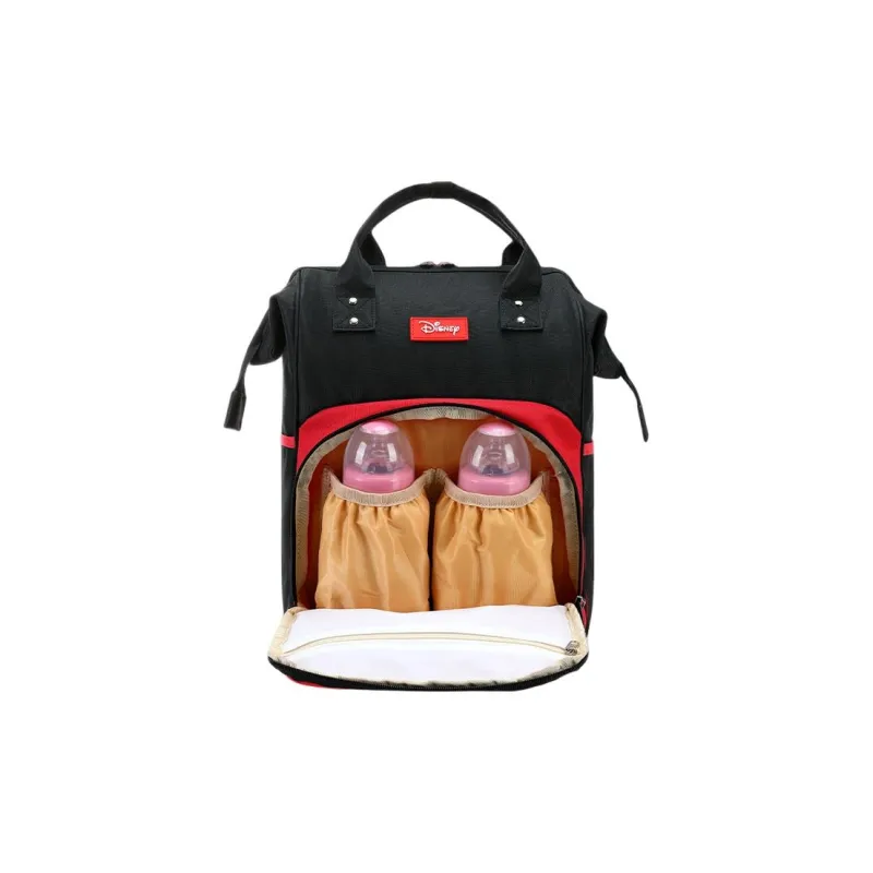 Disney Fabric Mommy Bag Backpack Regular Unisex Black Red-6