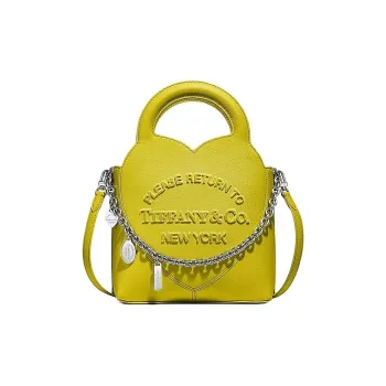 TIFFANY & CO. Return To Tiffany Collection Goatskin Shoulder Bag, Crossbody Bag, Handbag Mini Women's Citrine Color