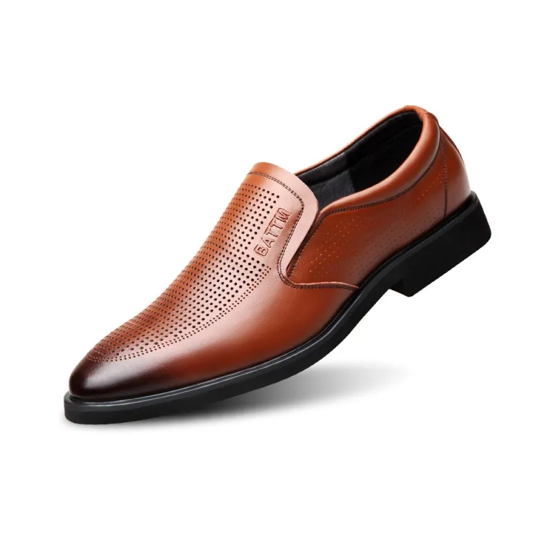 Batotem Dress Shoes Men Low Top Black/Brown-3